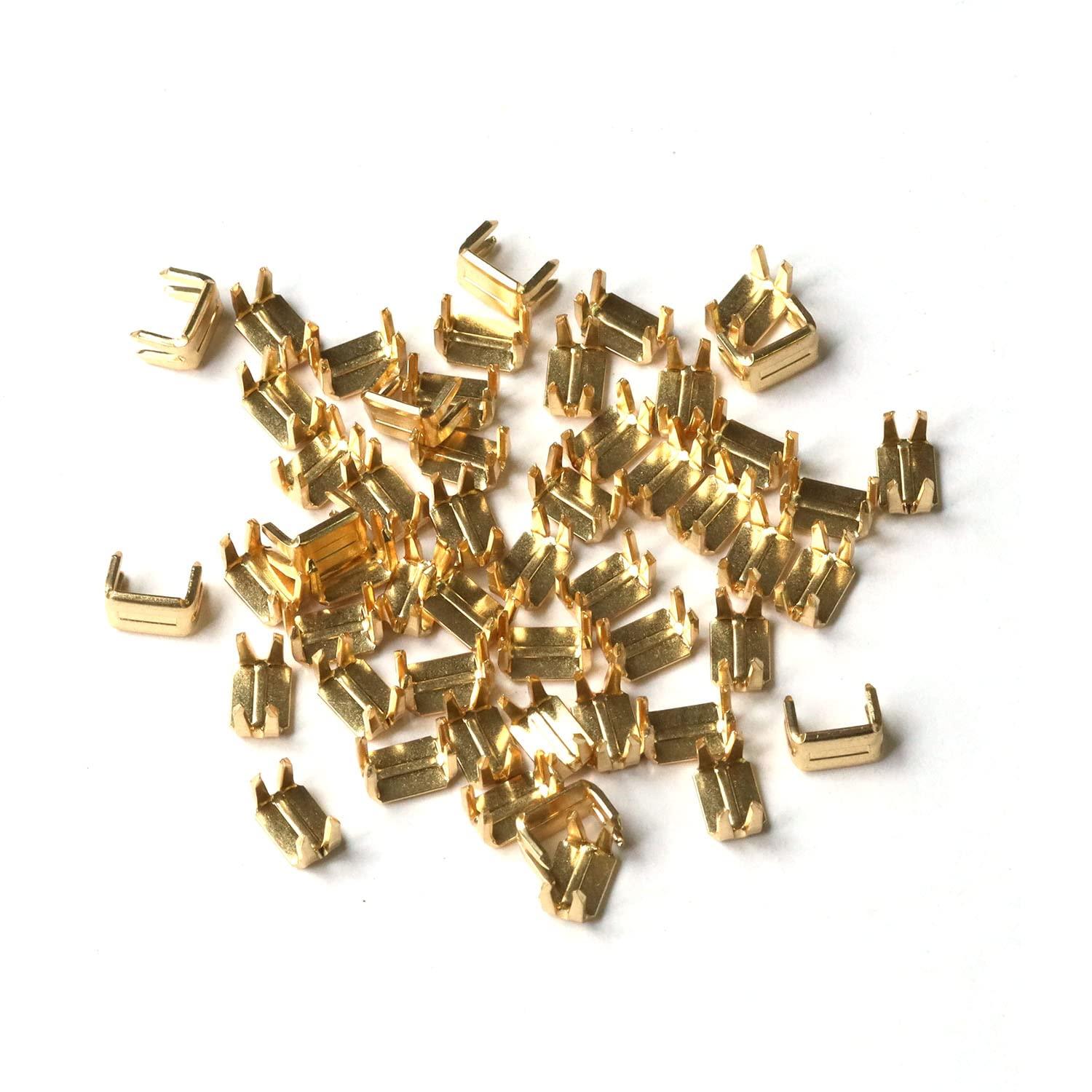 Y.K.K Fastener Stopper Parts Bottom Stopper Parts 50-Piece Pack Metal/For Sizes 4-5 Gold F2-223