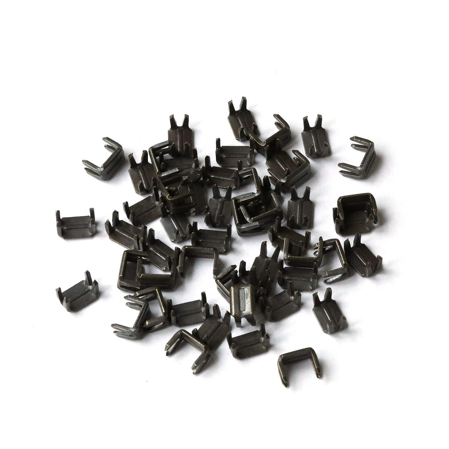 Y.K.K Fastener Stopper Parts Bottom Stopper Parts 50-Piece Pack Metal/For Sizes 4-5 Eboshi F2-224
