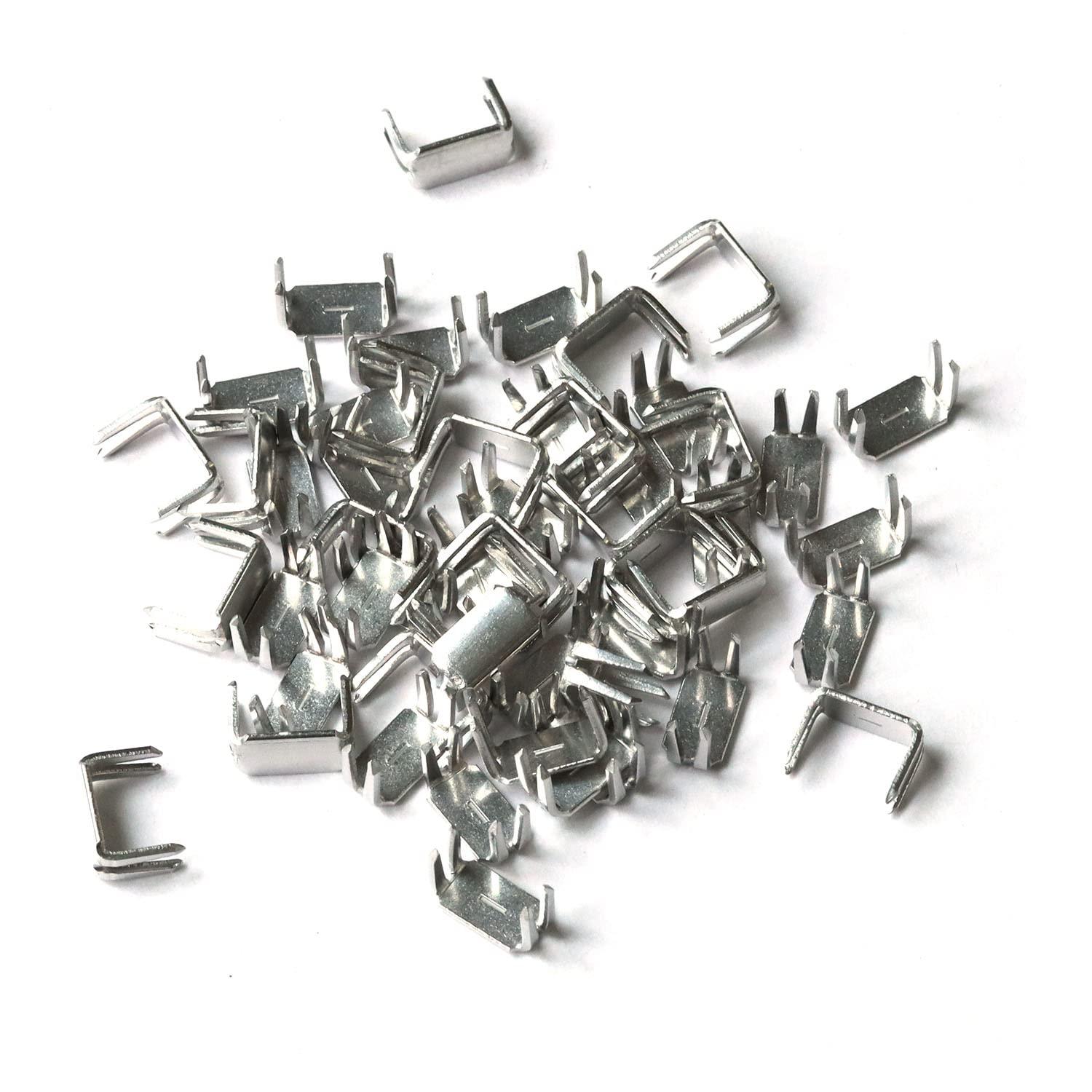 Y.K.K Fastener Stopper Parts Bottom Stopper Parts 50-Piece Pack for Coil Fasteners / Compatible with Sizes 4-5 Nickel F2-227