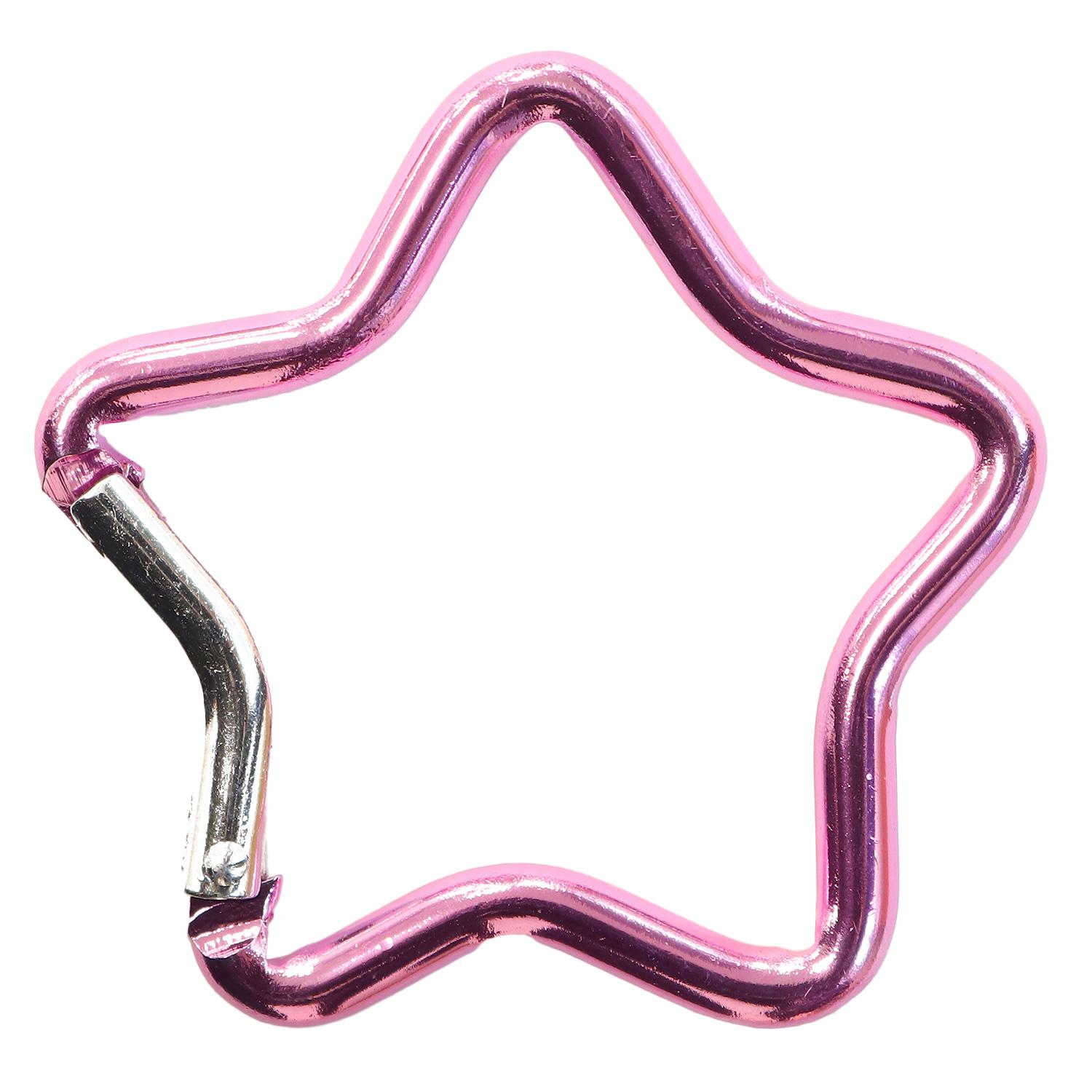 Nippon Chuko Aluminum Carabiner Star Approx. 48mm 1 Piece Light Pink KEK3-LP