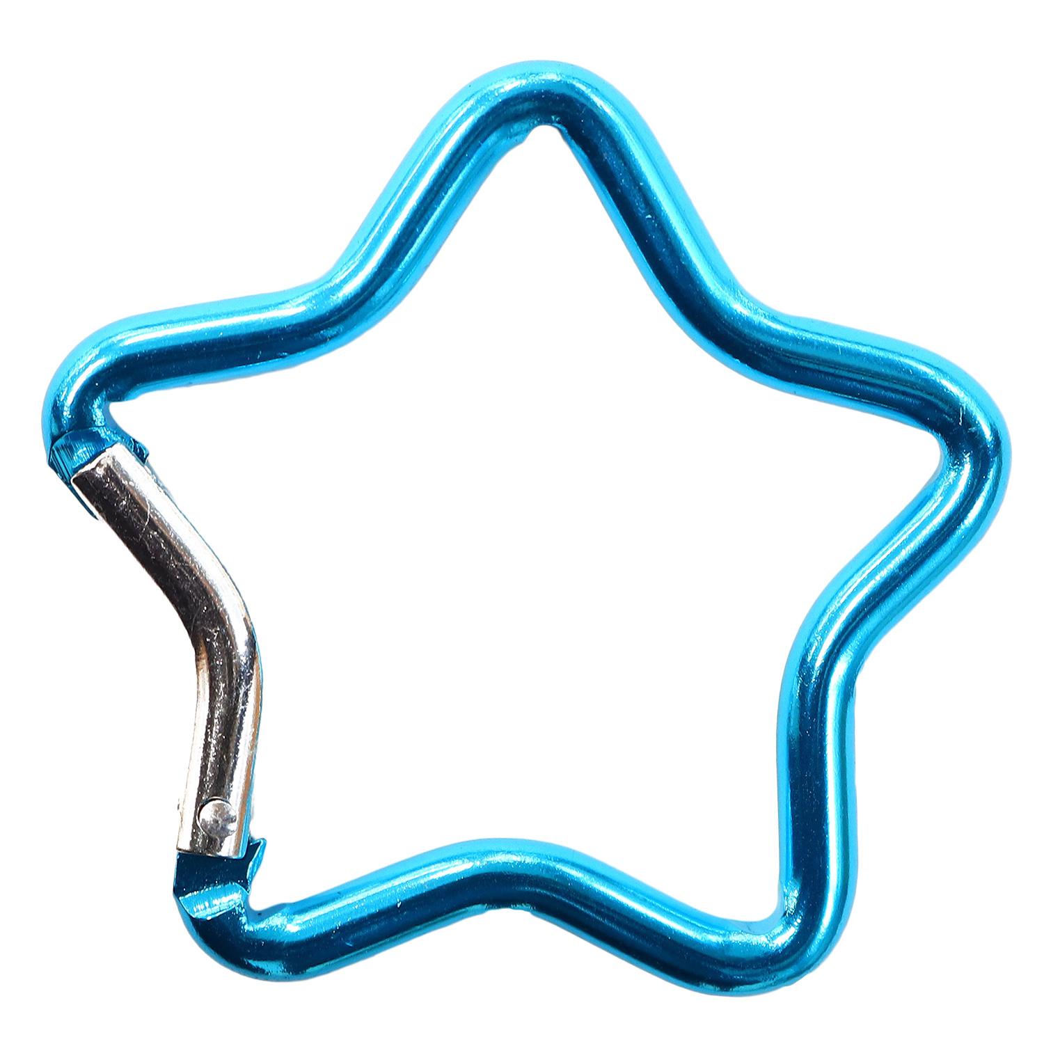 Nippon Chuko Aluminum Carabiner Star Approx. 48mm 1 Piece Light Blue KEK3-LB