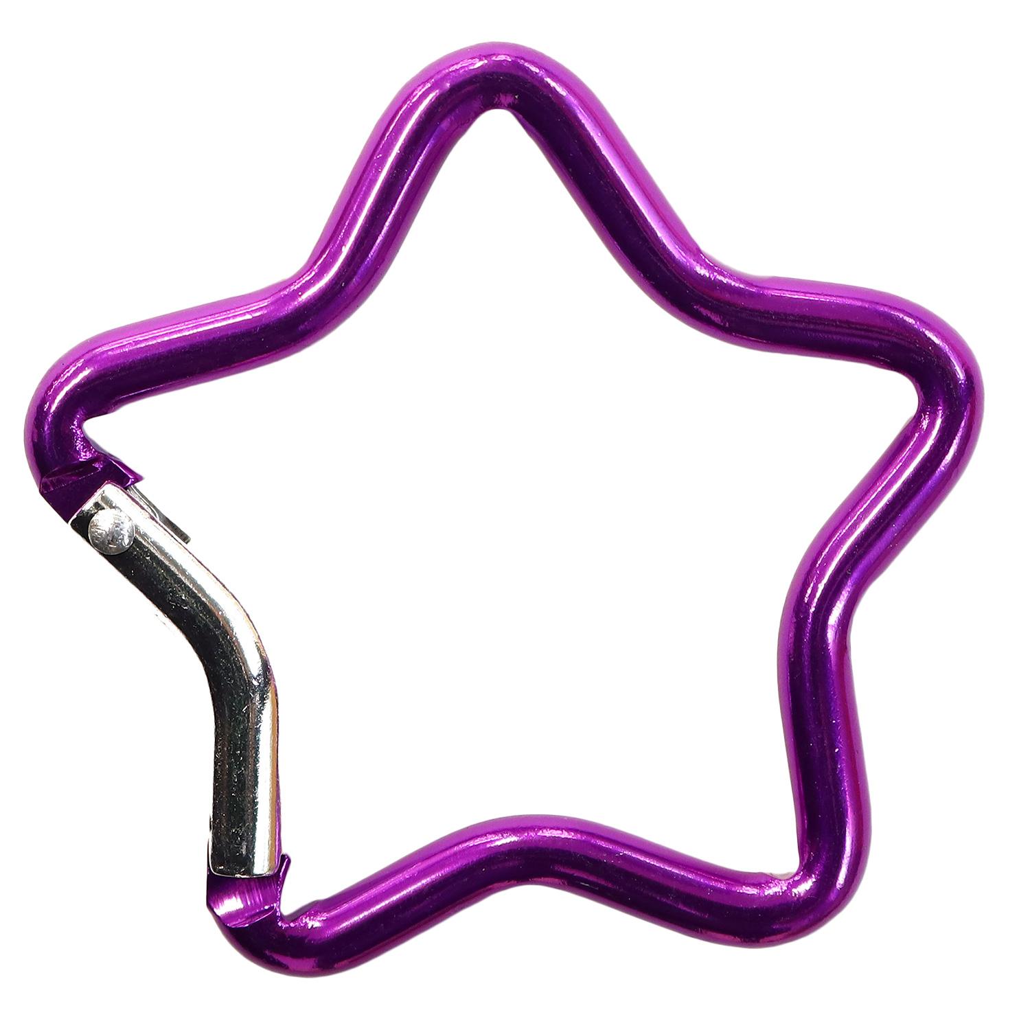 Nippon Chuko Aluminum Carabiner Star Approx. 48mm 1 Piece Lavender KEK3-LV