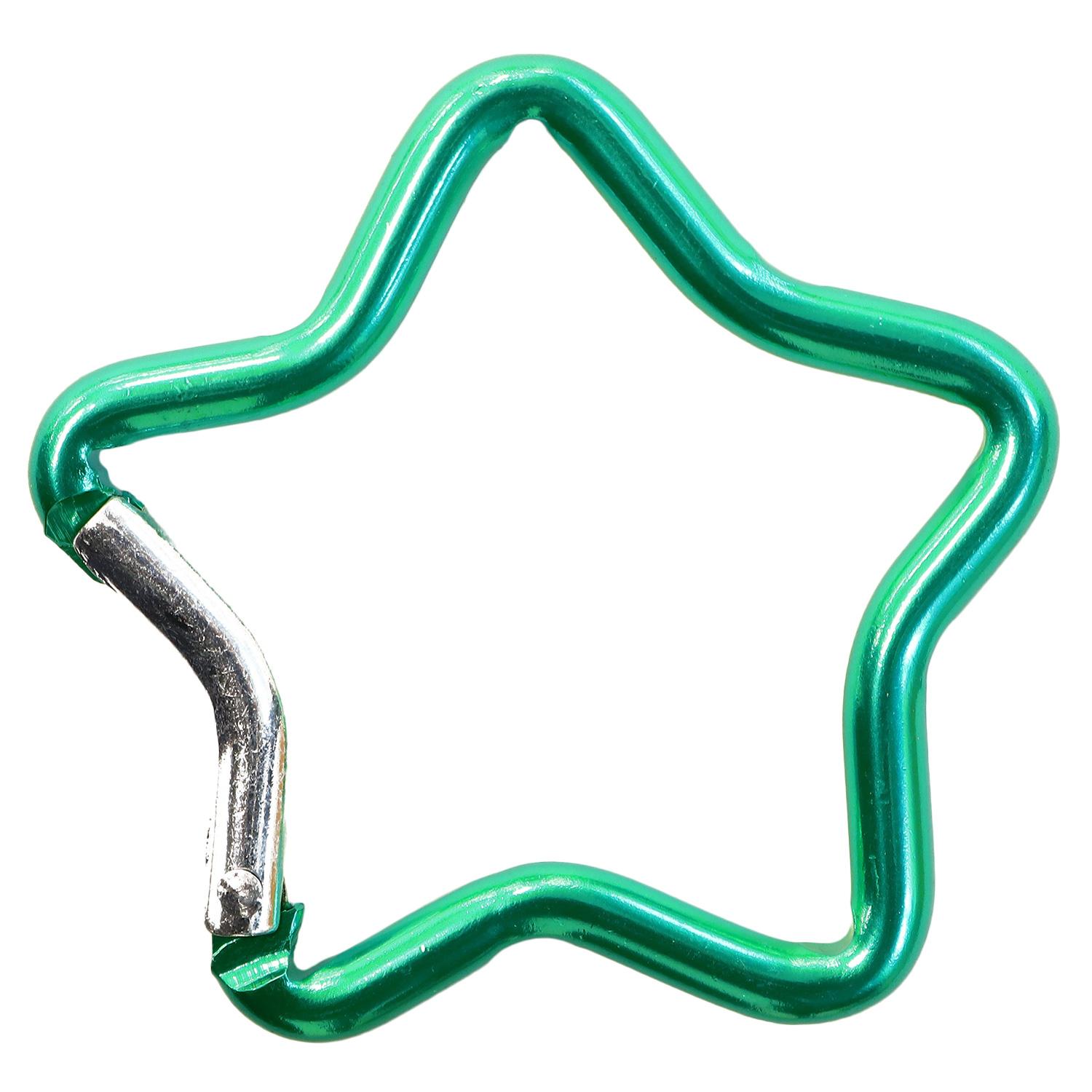Nippon Chuko Aluminum Carabiner Star Approx. 48mm 1 Piece Yellow Green KEK3-GR