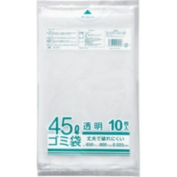 Craftman Commercial-Grade Transparent Thick Garbage Bags with Metallocene 45L HK-087 1 Pack (10 Bags)