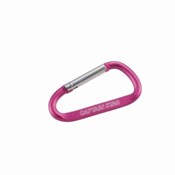 Captain Stag Aluminum Accessory D-Shaped Carabiner M (Pink) (UM-1840)