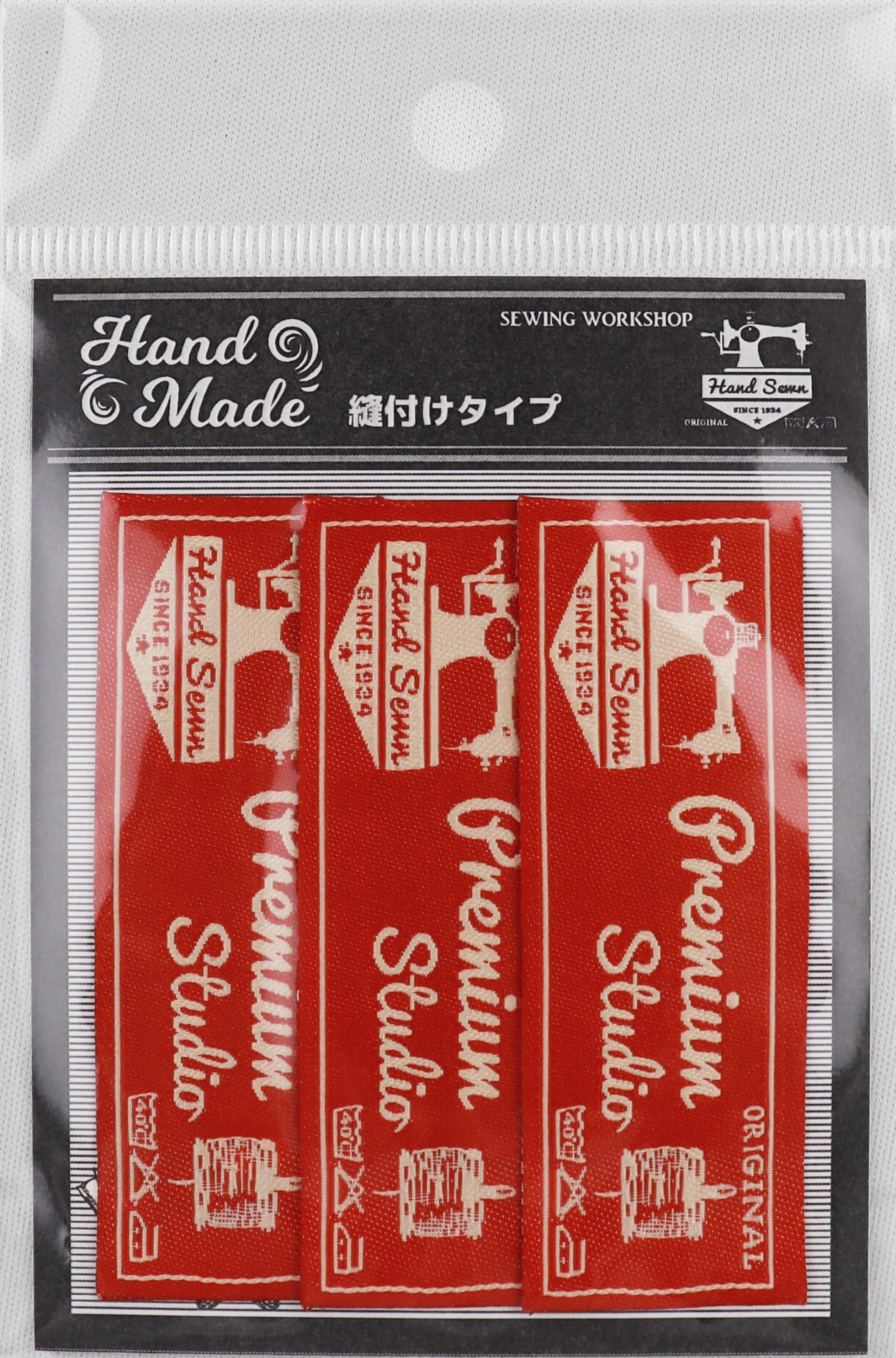 Handmade Woven Tag Tape Pre-finished Woven Tags Handmade HTG Stylish Crafting Woven Tags Sew-on Tag Tape Handmade Set Hedgehog Sewing Machine Monochrome Tags Black and White Tags Fabric Tags Embroidery Embroidered Accent Tags (HTG-12/Color F)