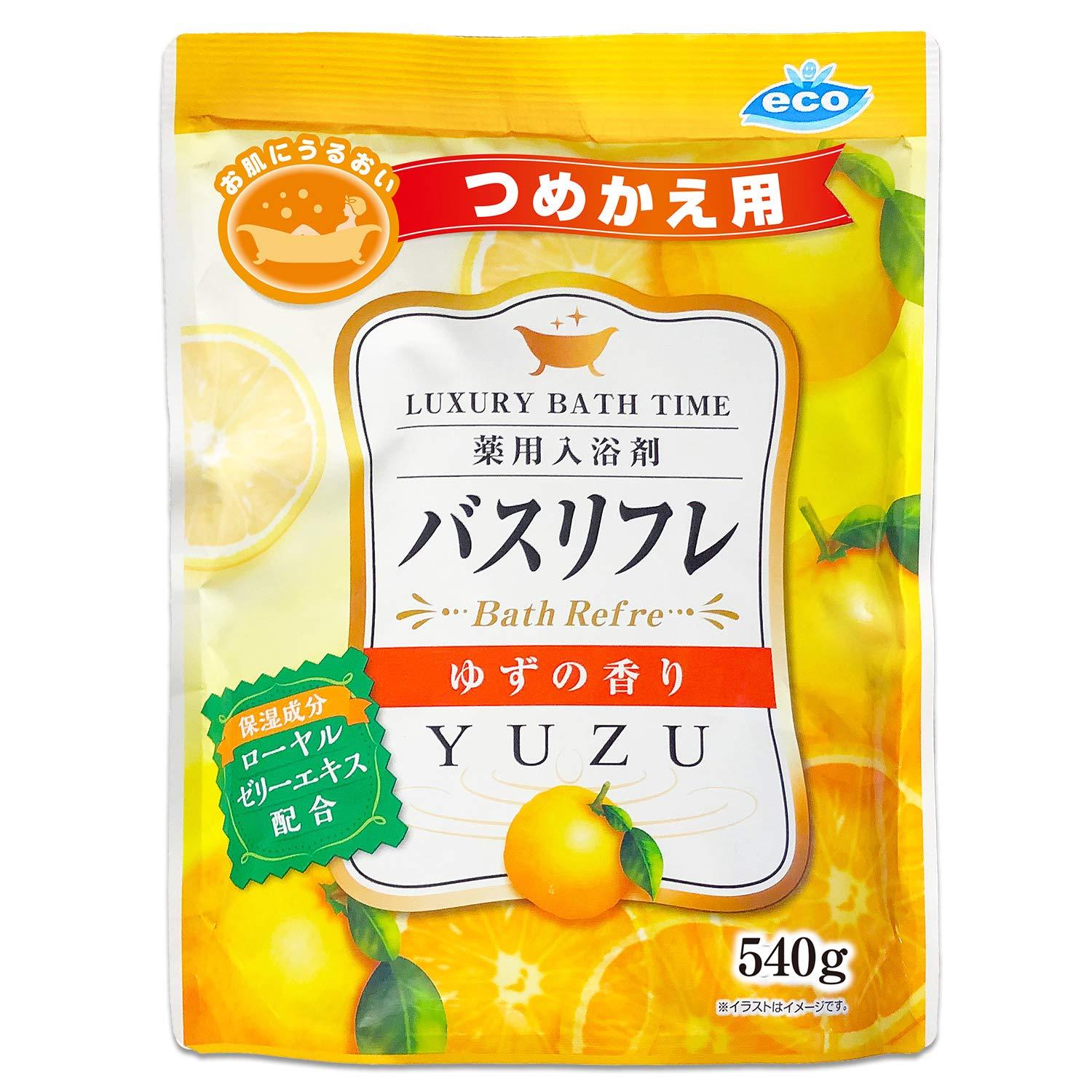Lion Chemical Bath Refresh Medicated Bath Salt Refill with Yuzu Scent