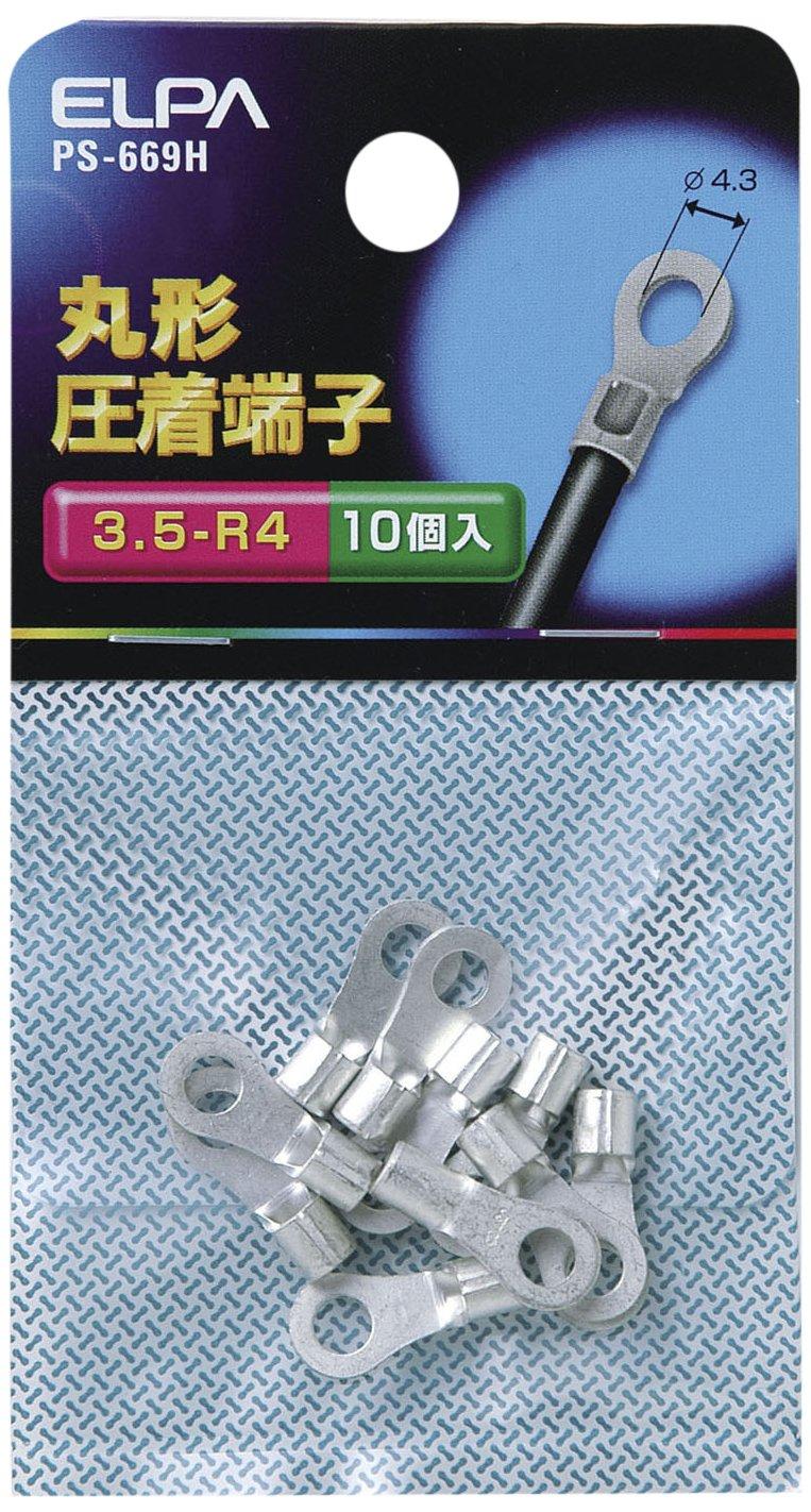 ELPA Round Terminal Wire Crimp Terminal 17.8mm 10-Pack PS-669H