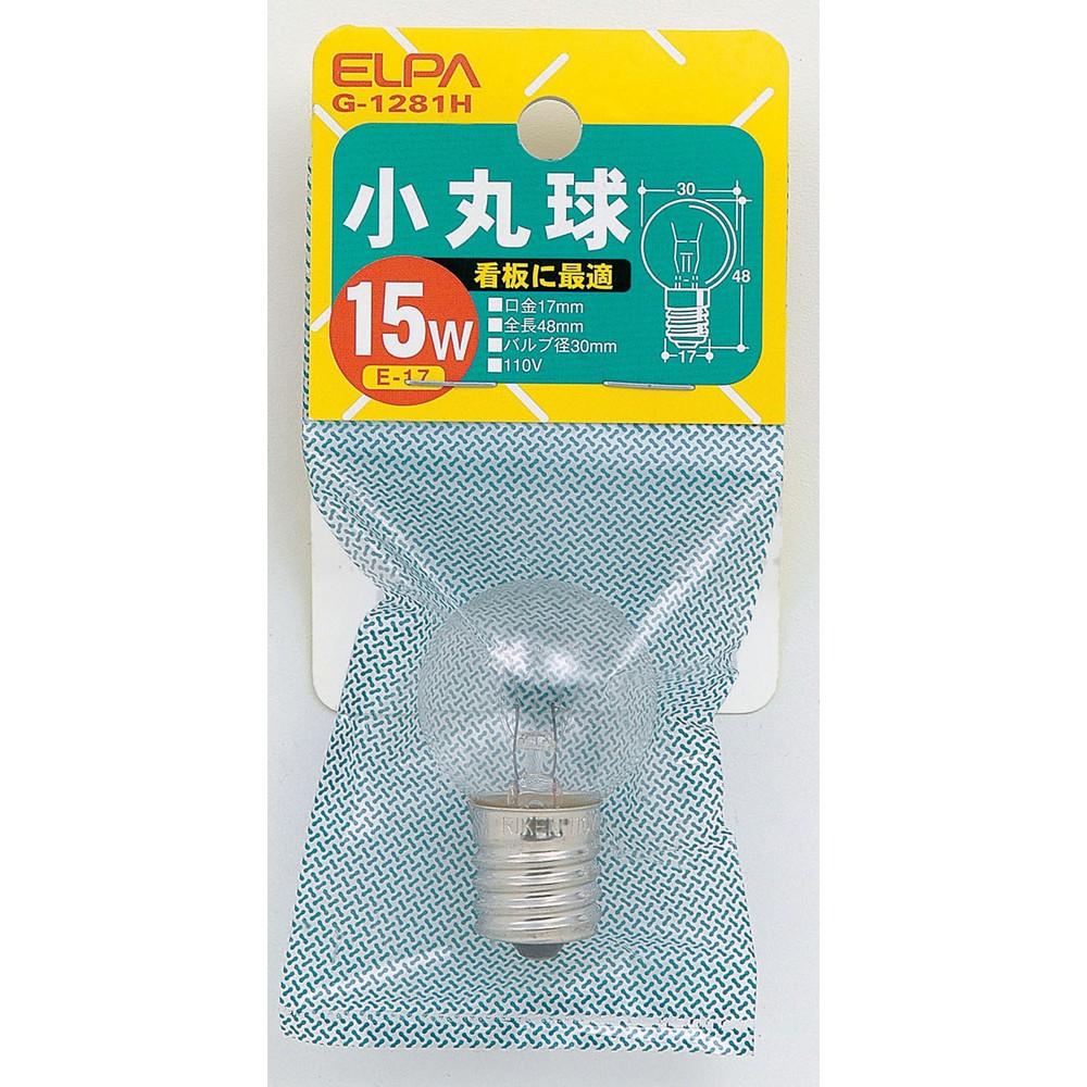 ELPA Small Round Bulb Light Bulb Sign Lighting E17 110V 15W Clear G-1281H