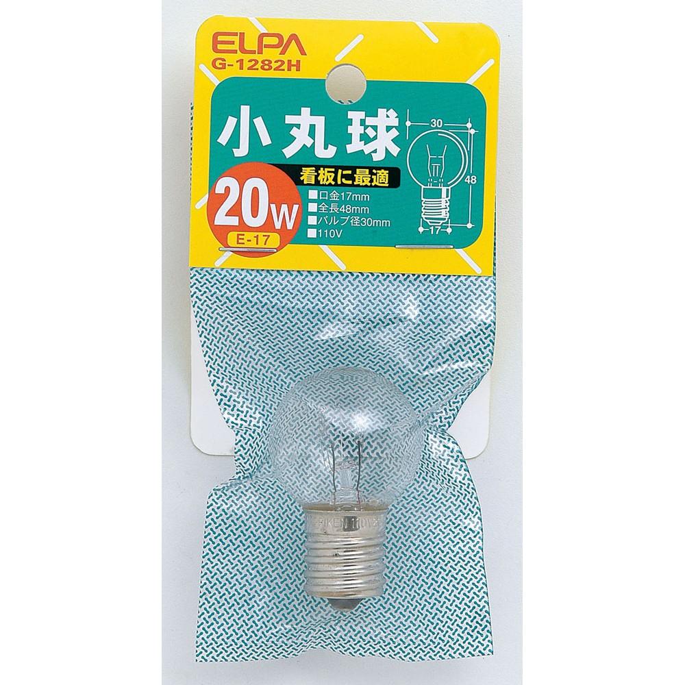 ELPA Small Round Bulb Light Bulb Sign Lighting E17 110V 20W Clear G-1282H