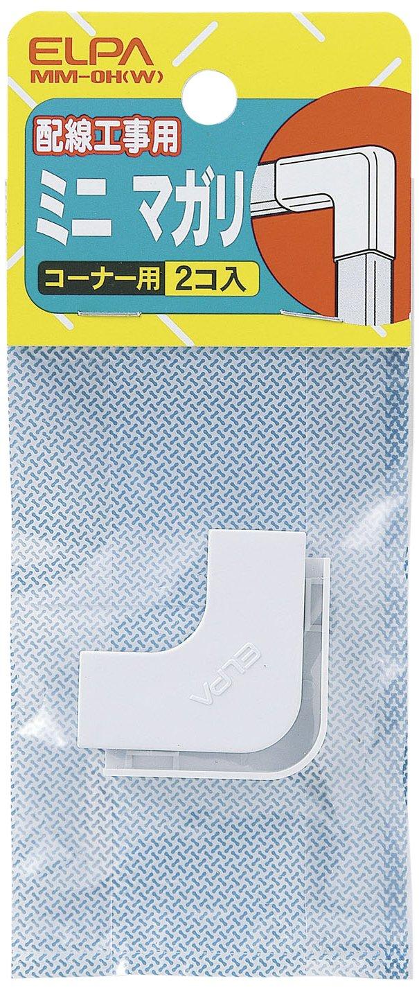 ELPA Magari Wiring Molding Wiring Cover Mini White 2-Pack MM-0H(W)