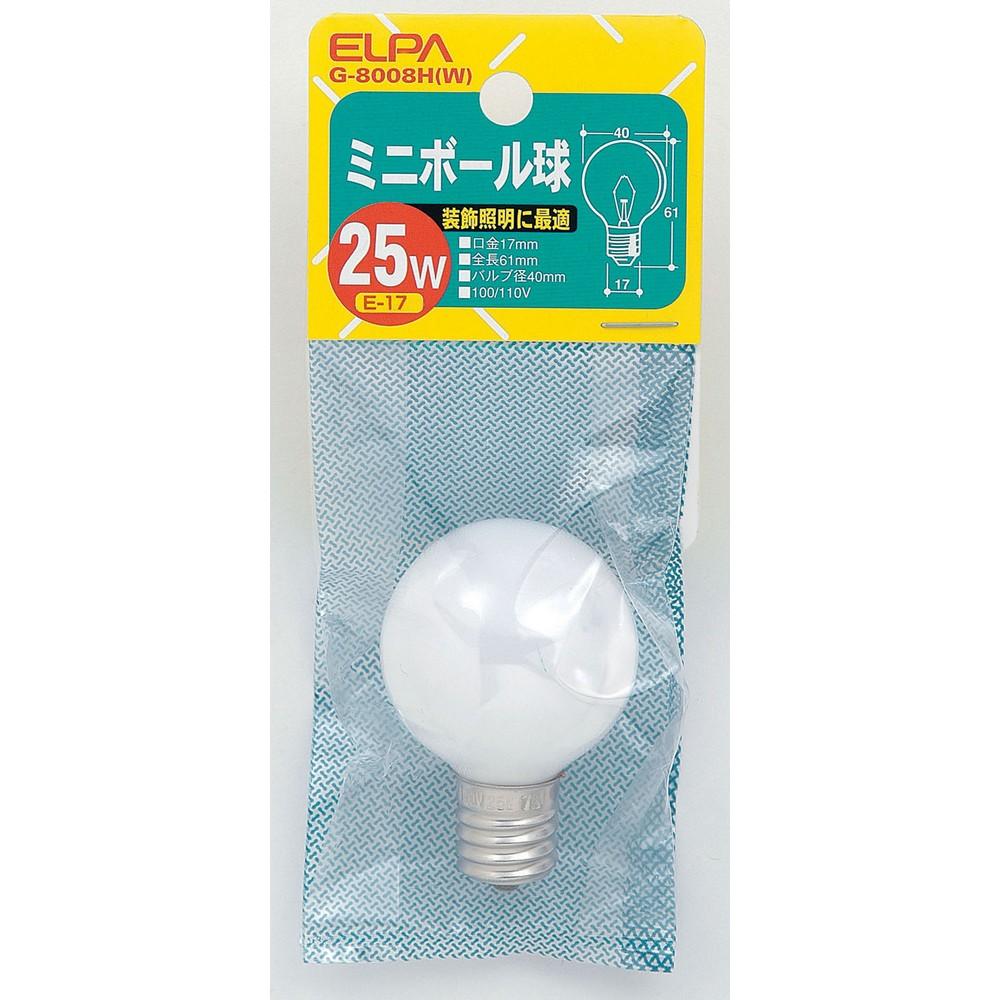 ELPA Mini Ball Bulb 25W E17 White G-8008H (W)