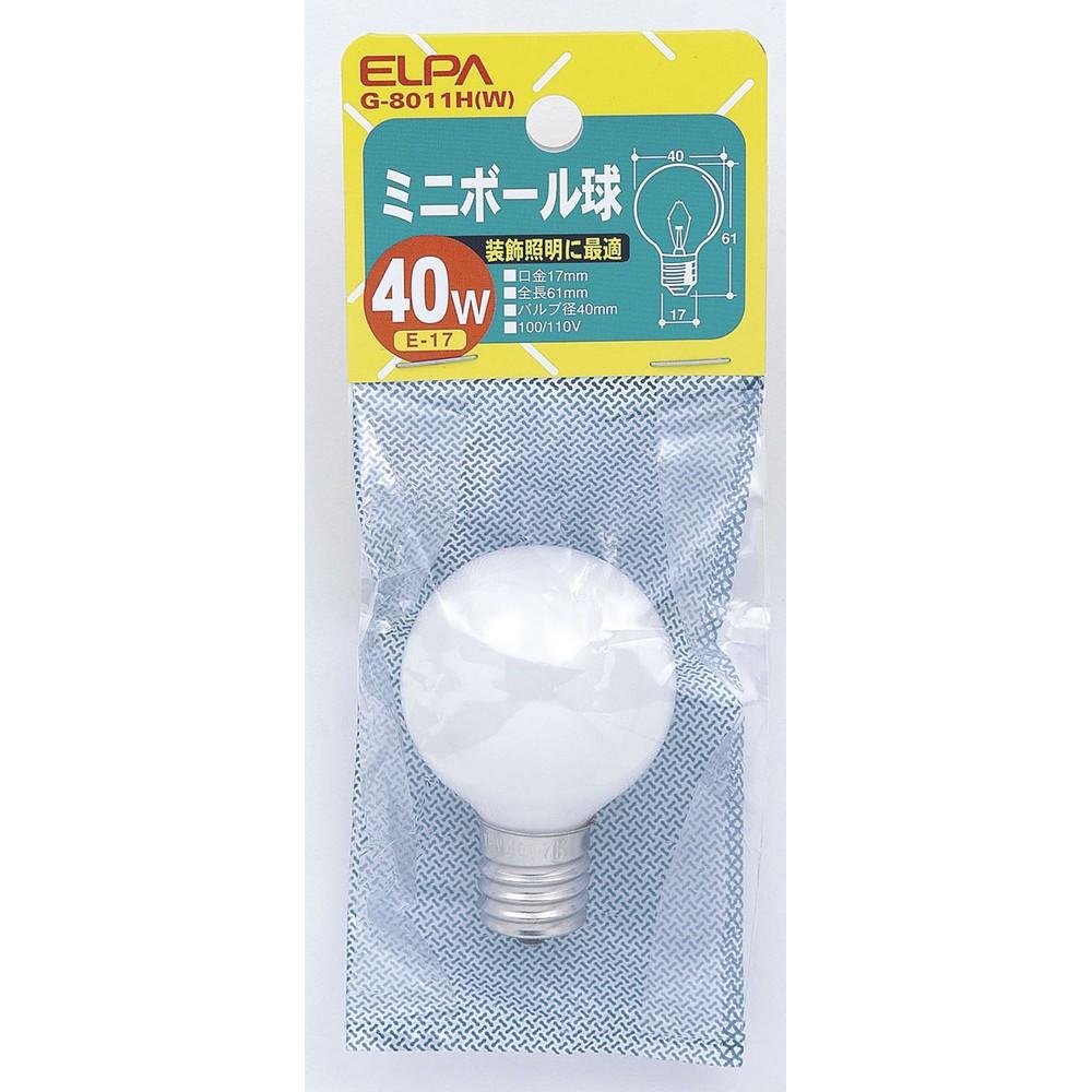 ELPA Mini Ball Bulb 40W E17 White G-8011H (W)