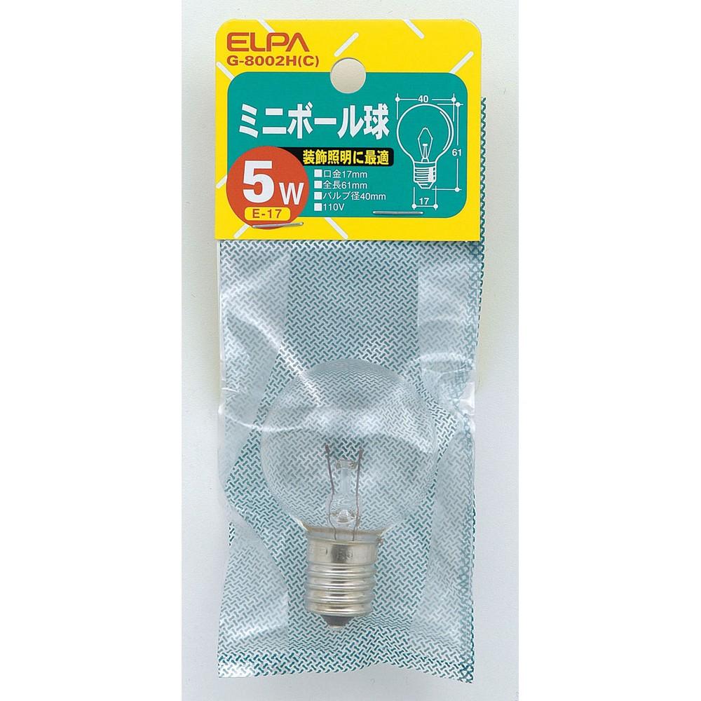 ELPA Mini Ball Bulb 5W E17 Clear G-8002H (C)