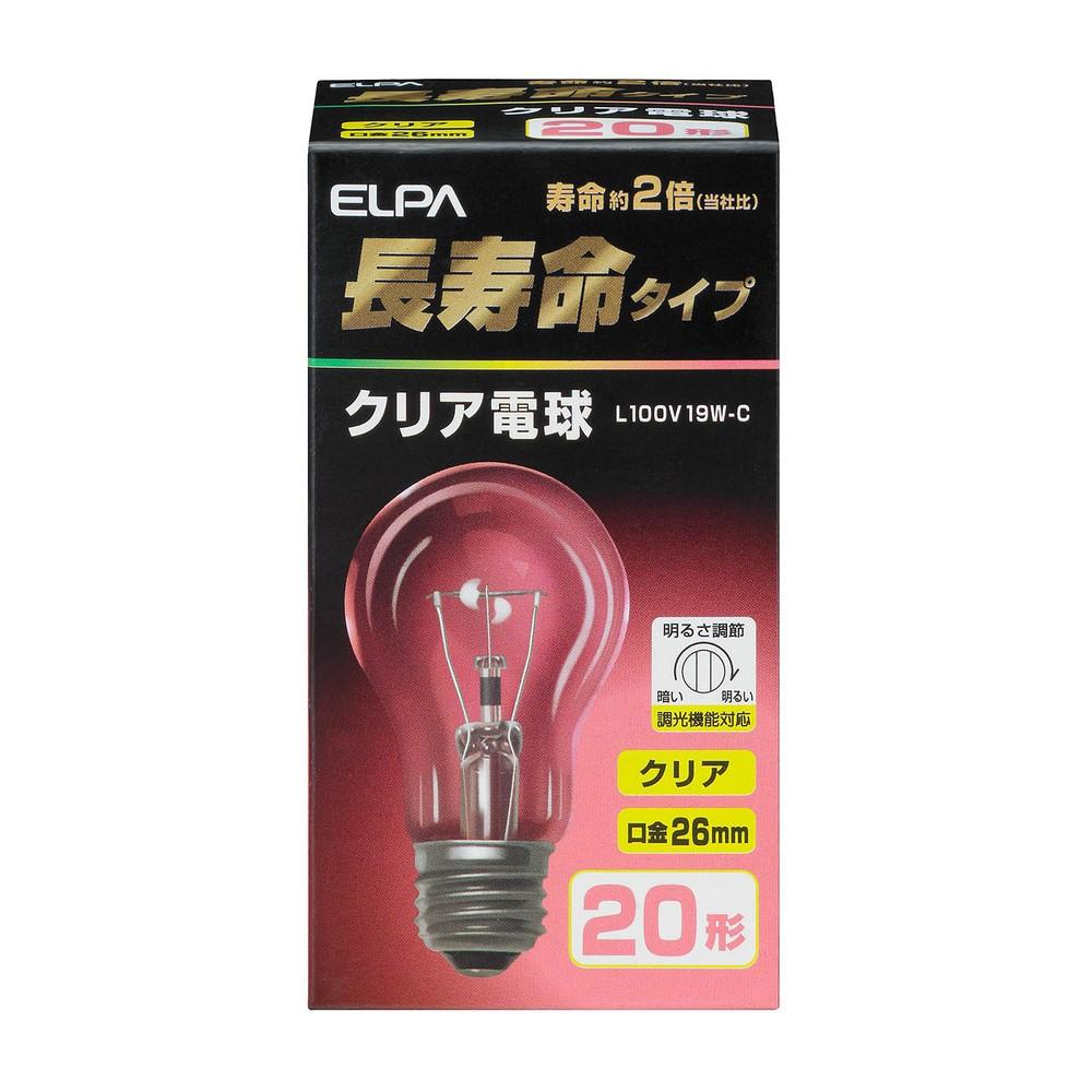 ELPA Long-Life Clear Bulb Lighting Indirect Lighting E26 19W Clear L100V19W-C