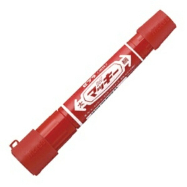 Zebra Oil-Based Marker Hi-Marky Square Tip Bold + Round Tip Fine Red P-MO-150-MC-RJ 1 Piece