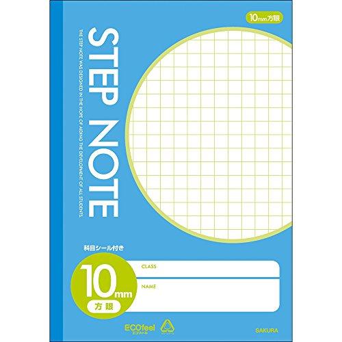 Sakura Cray-Pas Learning Notebook 10mm Grid N130 Blue