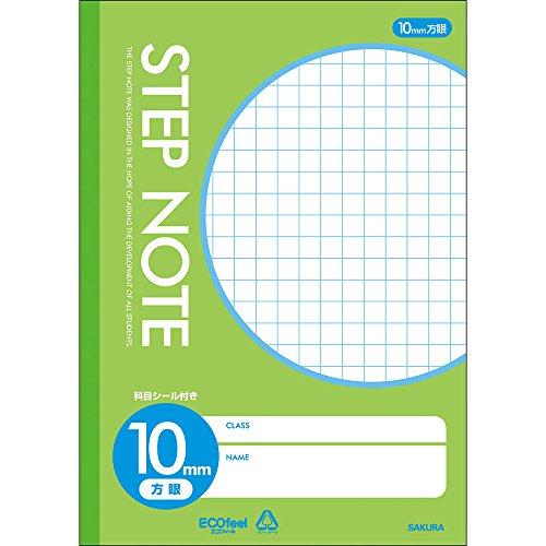 Sakura Cray-Pas Learning Notebook 10mm Grid N135 Yellow-Green