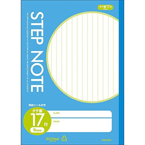 Sakura Cray-Pas Learning Notebook Vertical Ruled 17 Lines N162 Blue