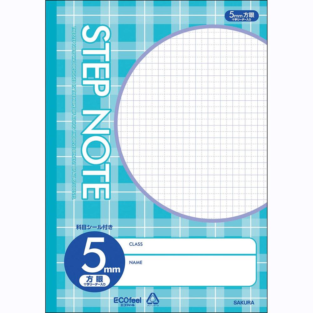 Sakura Cray-Pas Learning Notebook 5mm Grid N111 Check Blue