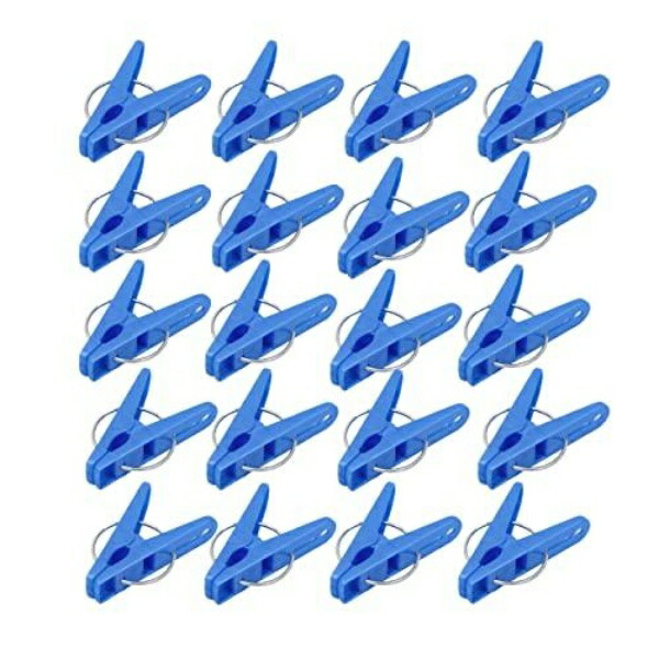 Towa Industries NeoSoul Laundry Clips White/Blue Approx. 3.5 x 1.2 x 5.5 cm 20-Pack