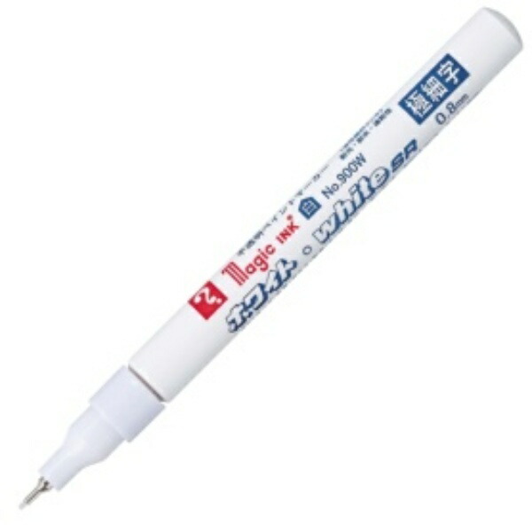 Teranishi Chemical Oil-Based Paint Marker Magic Ink White SR No.900W (Extra Fine Tip) M900W 1 piece