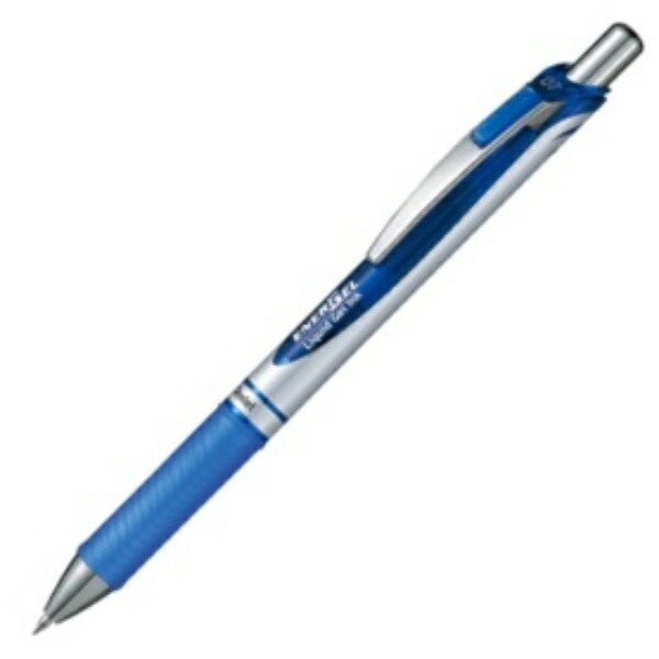 Pentel Gel Ink Ballpoint Pen, Click-Type Energel, 0.7mm Blue (Barrel Color: Silver) BL77-C 1 Pen