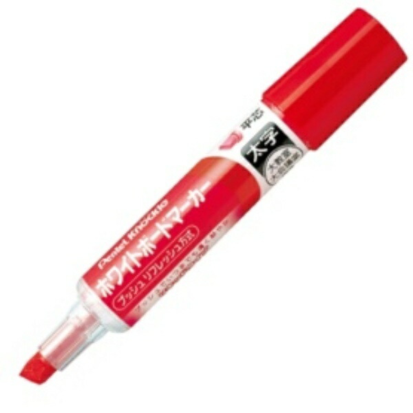 Pentel Whiteboard Marker Knockle Bold Flat Tip Red EMWL6W-B 1 piece