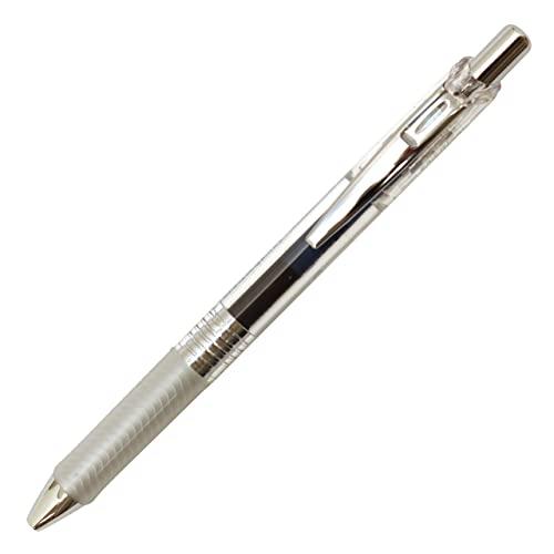 Pentel Click-Type Ballpoint Pen Energel In Free Clear Barrel 0.7 mm Blue Black BL-77TL