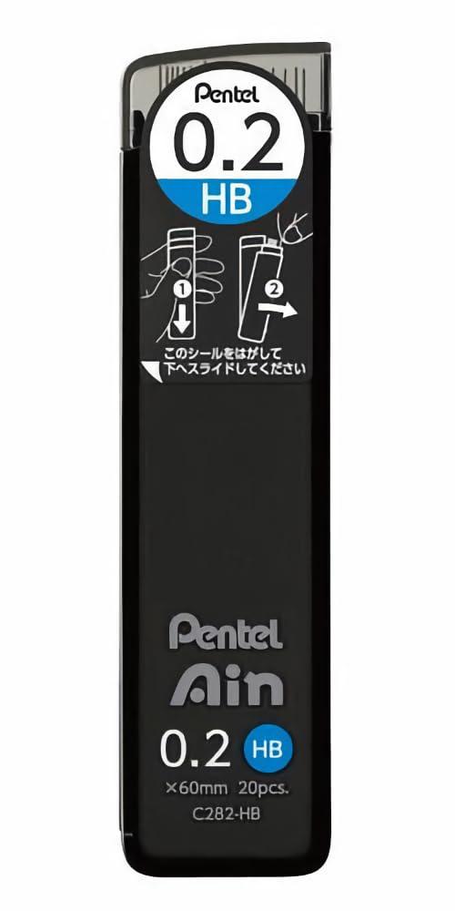 Pentel Mechanical Pencil Lead Pentel Ain 0.2mm HB 20-Pack C282-HB