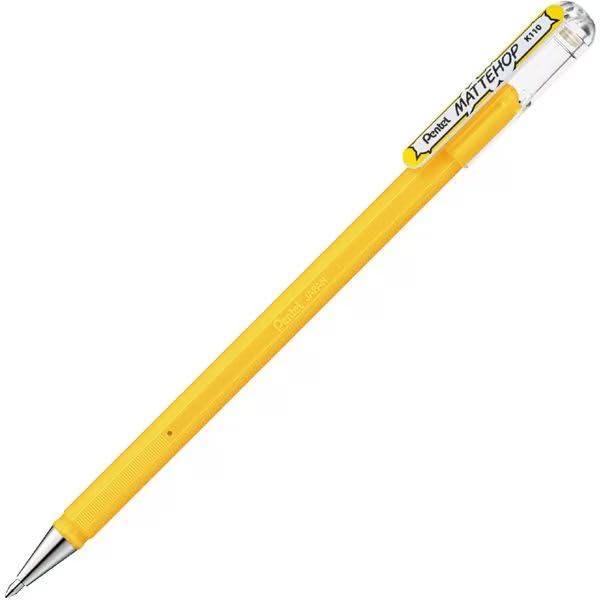 Pentel Gel Ink Ballpoint Pen Matte Hop 1.0mm Yellow K110-VG