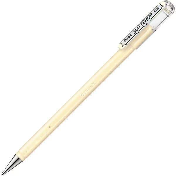 Pentel Gel Ink Ballpoint Pen Matt Hop 1.0mm Ivory White K110-VH