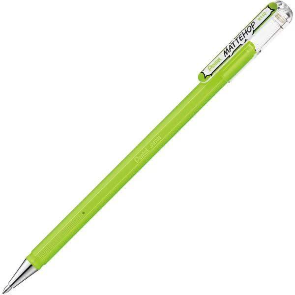 Pentel Gel Ink Ballpoint Pen Matt Hop 1.0mm Yellow Green K110-VK