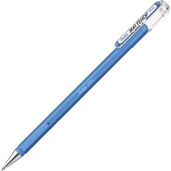 Pentel Gel Ink Ballpoint Pen Matt Hop 1.0mm Sky Blue K110-VS