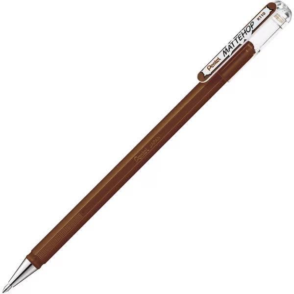 Pentel Gel Ink Ballpoint Pen Matte Hop 1.0mm Brown K110-VE