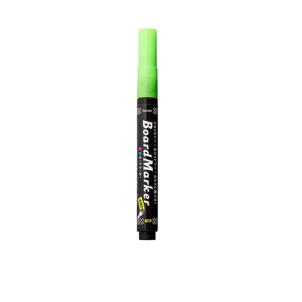Reimei Fujii Fluorescent Board Marker, Water-Based, Fine Point, Green LBM1045M
