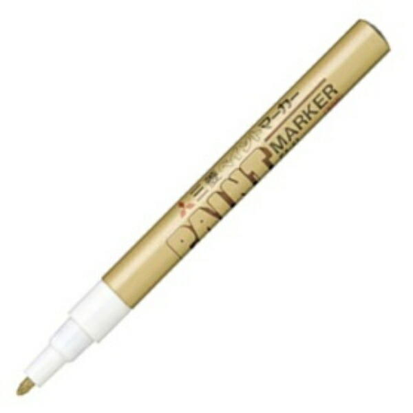 Mitsubishi Pencil Oil-Based Paint Marker Fine Round Tip Gold PX21.25 1 Piece