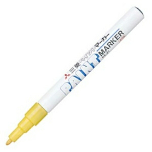 Mitsubishi Pencil Oil-Based Paint Marker Fine Round Tip Yellow PX21.2 1 Piece