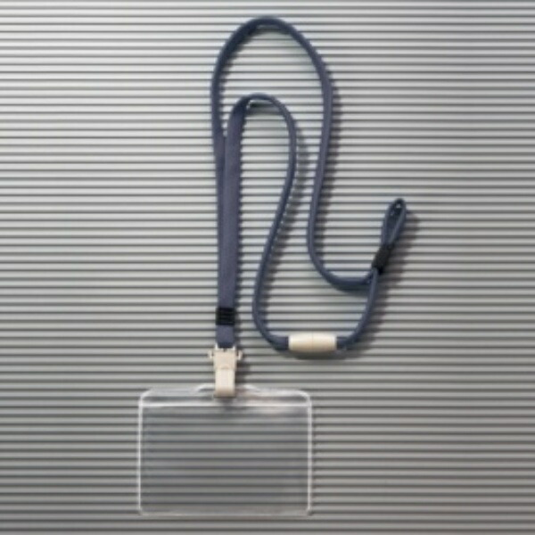 Lion Office Supplies Hanging Name Tag Horizontal Type Soft Type Flat Cord Gray N-73MR 1 Piece