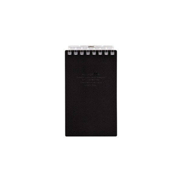 Rihitorabu Open Ring Notebook Twist Ring Notebook Memo Size 8-Hole Black N1661-24