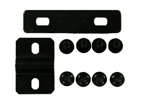 Front Basket Mounting Bracket (with Back Plate) Black