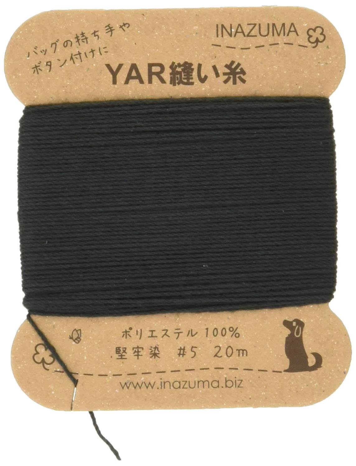 INAZUMA YAR Sewing Thread No. 5 20m Spool #11 Black YAR5-11