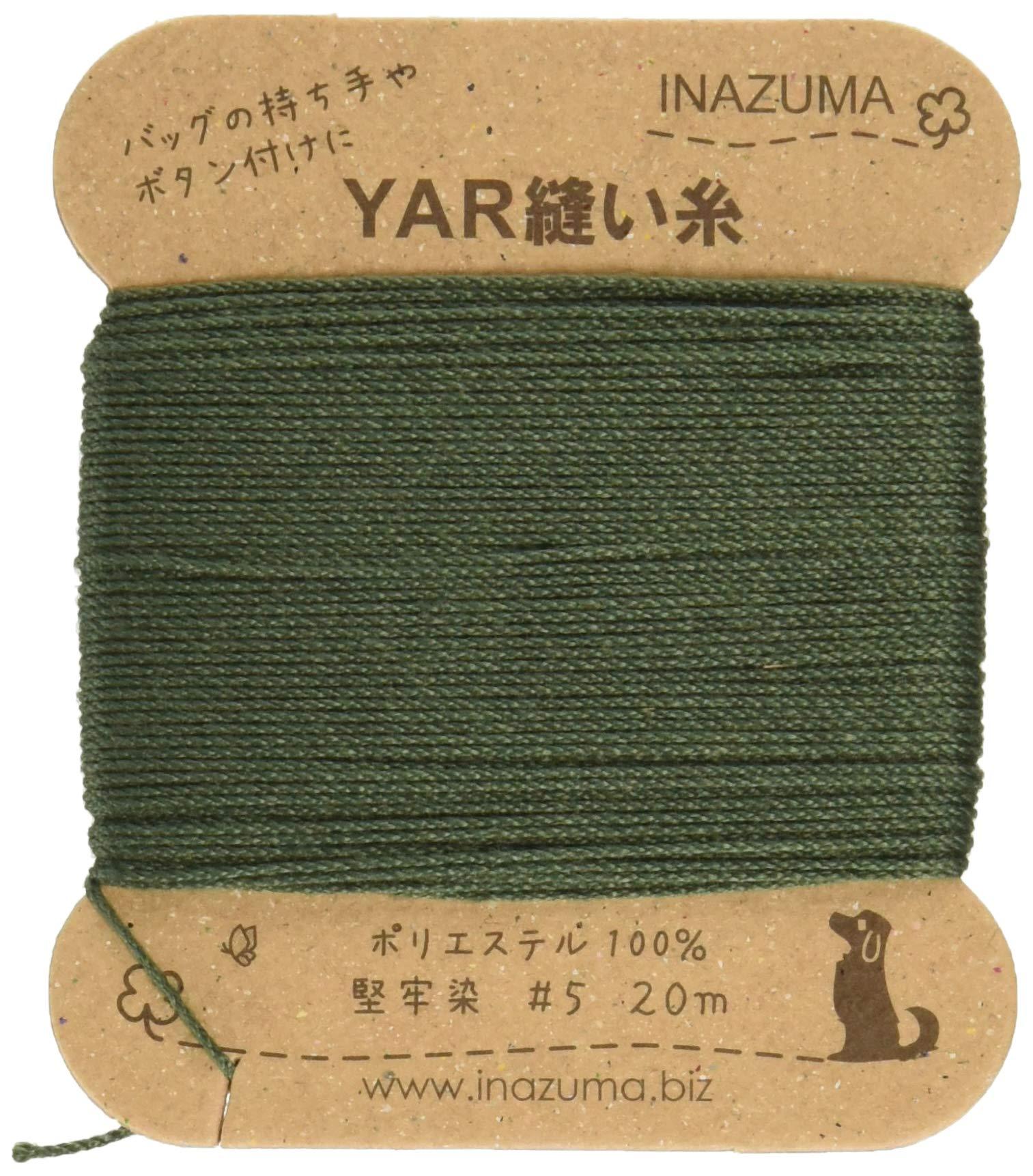 INAZUMA YAR Sewing Thread No. 5 20m Spool #13 Olive YAR5-13