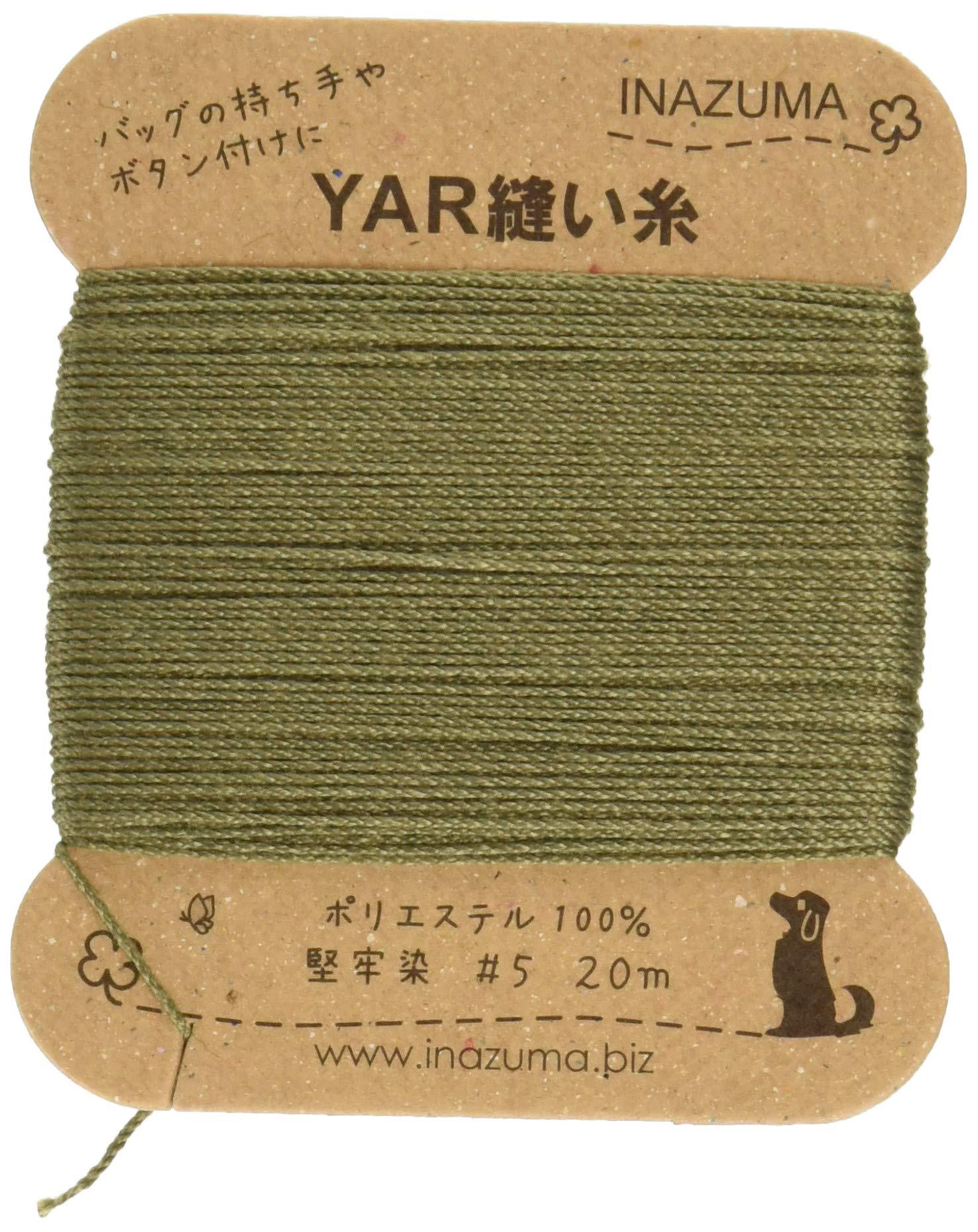 INAZUMA YAR Sewing Thread No. 5 20m Roll #113 Khaki YAR5-113