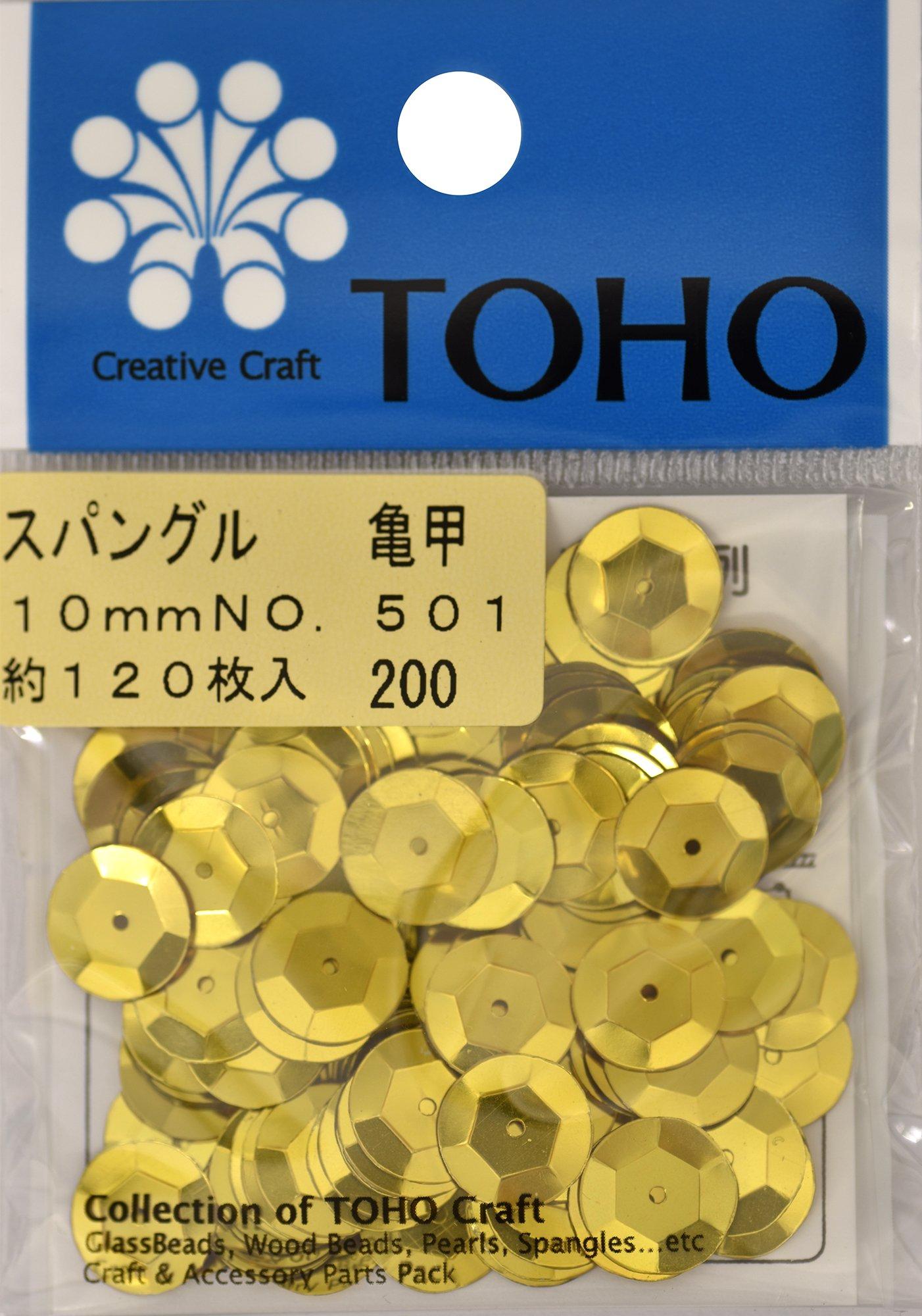 TOHO Spangle Tortoise Shell Approx. 10mm Gold Approx. 120 pieces No.501