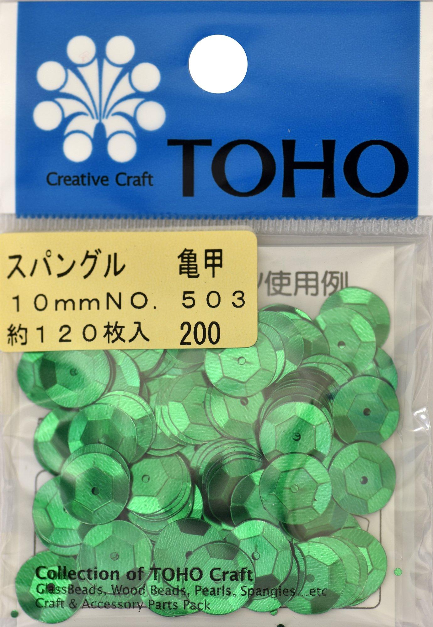 TOHO Spangle Tortoise Shell Approx. 10mm Green Approx. 120 pieces No.503