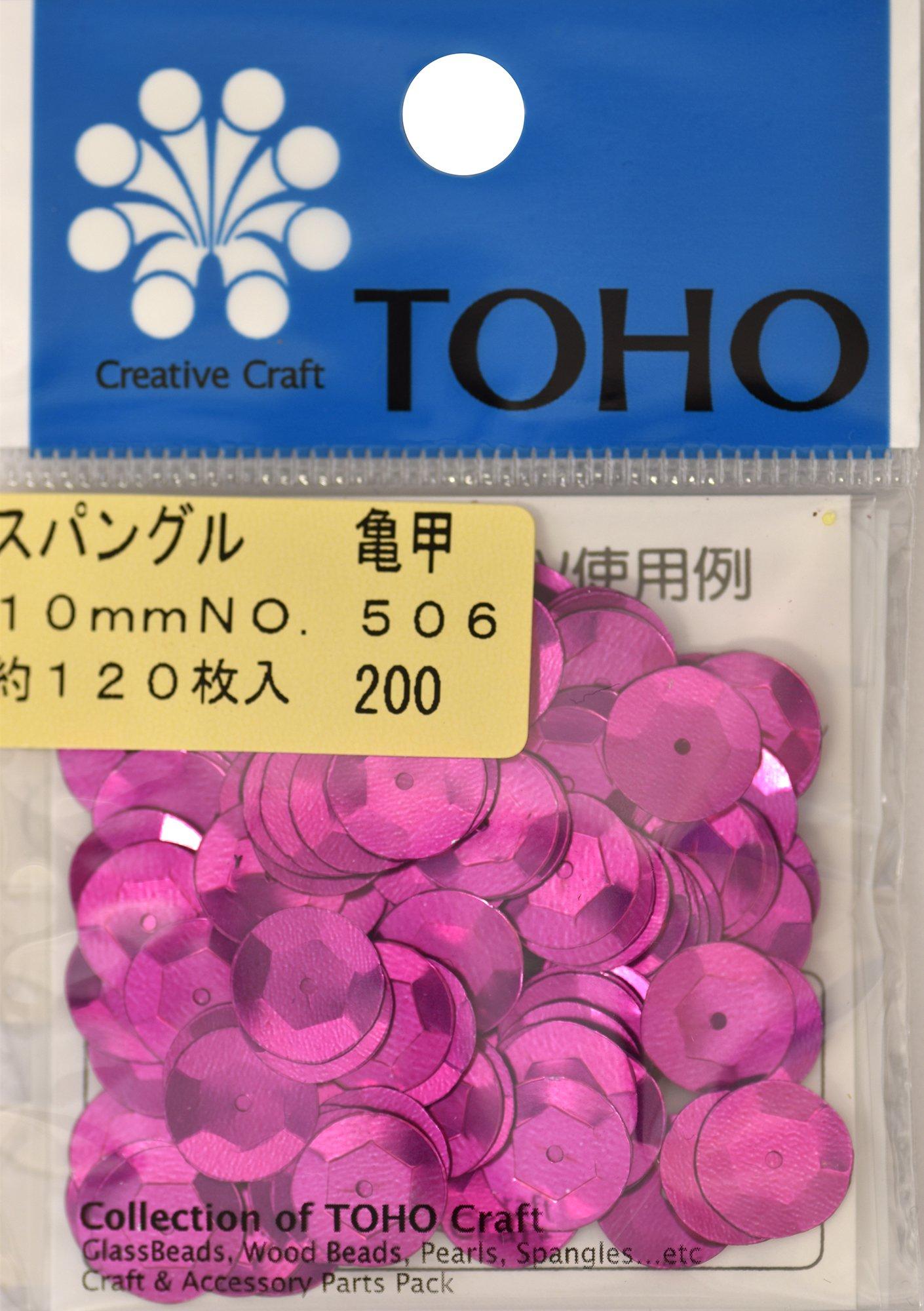 TOHO Spangle Tortoise Shell Approx. 10mm Deep Pink Approx. 120 pieces No.506