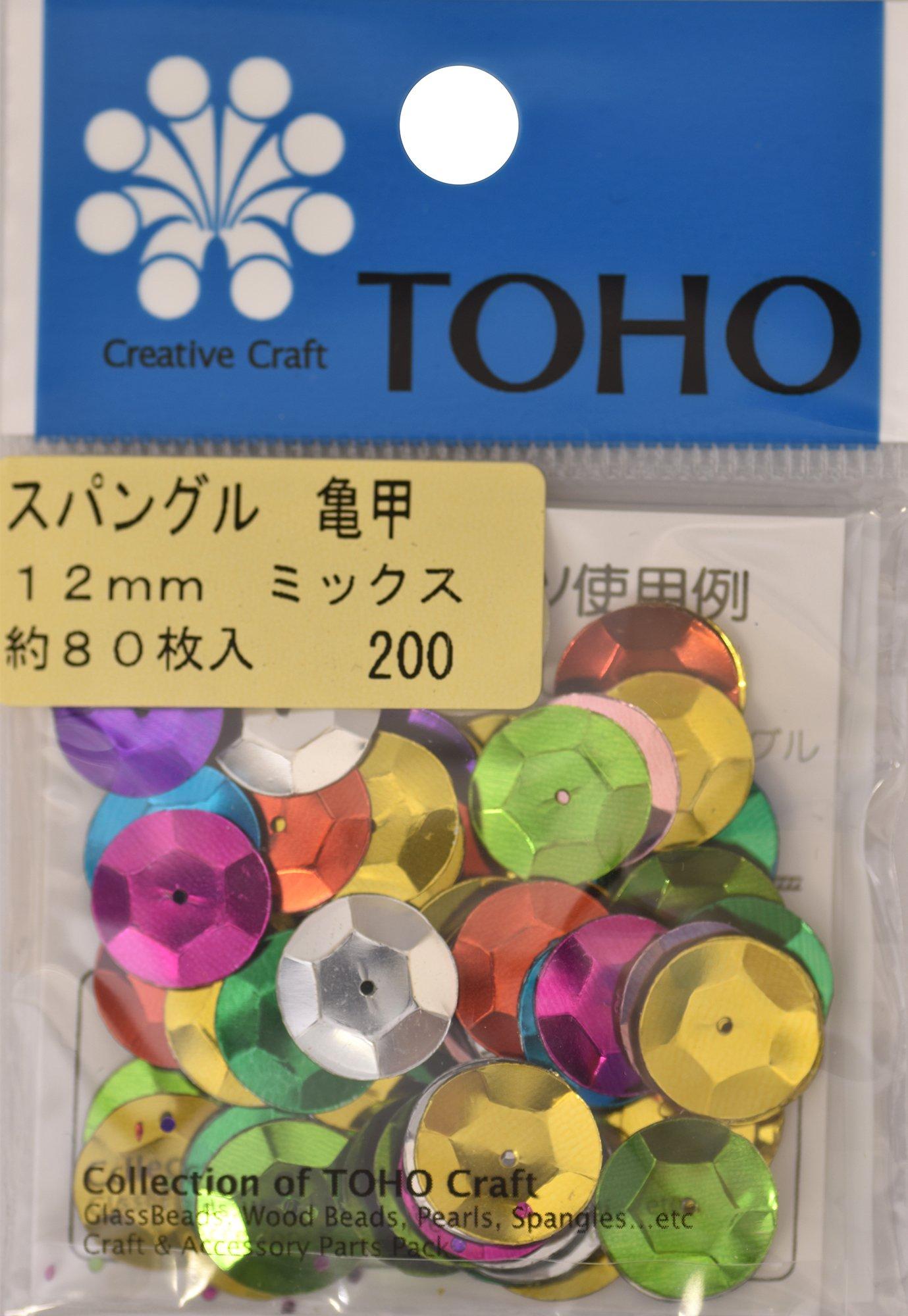 TOHO Spangle Tortoise Shell Mix Approx. 12mm Approx. 80 pieces