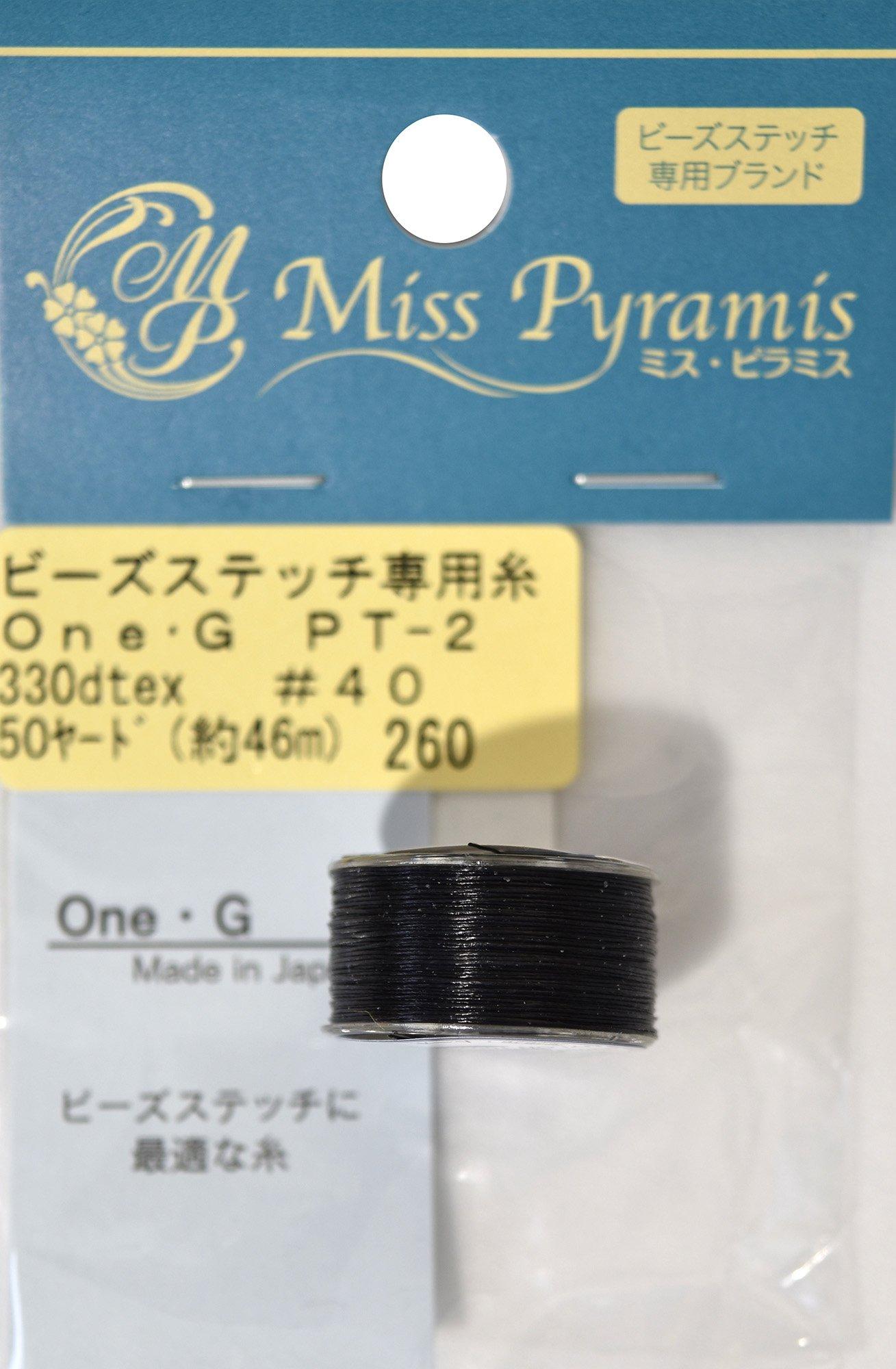 TOHO Bead Stitch Special Thread One・G #40 PT-2 Black Approx. 46m Roll