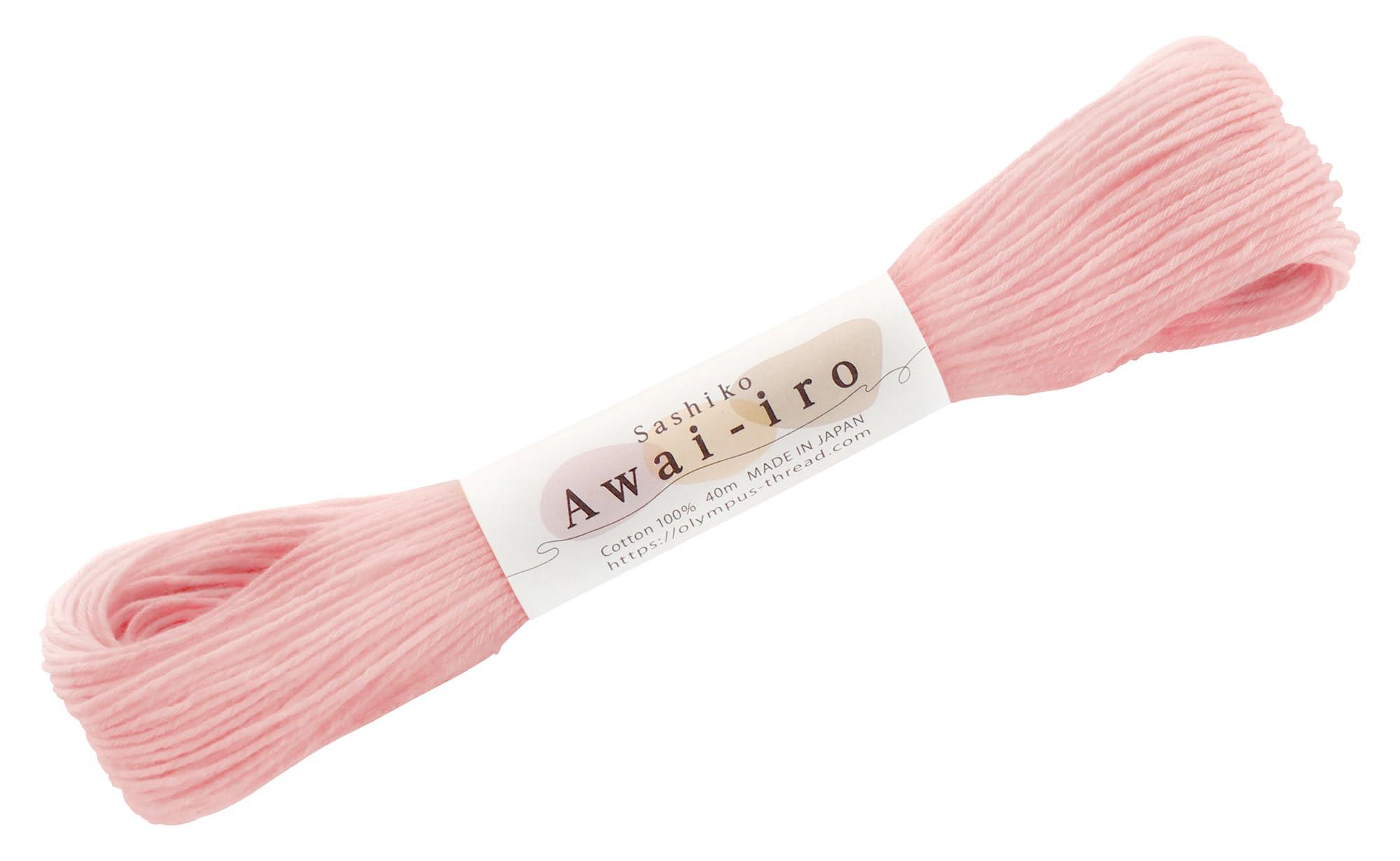 Olimpas Sashiko Thread Awai-iro Approx. 40m COL. A11 Shell Pink Series